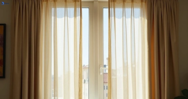 Dull dusty drapes in camp-hill before professional cleaning